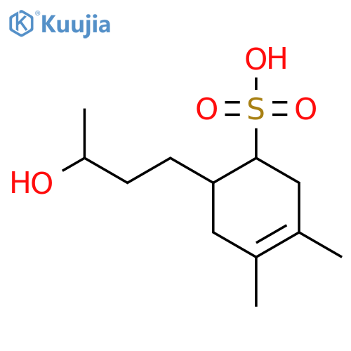 6-(3-Hydroxybutyl)-3,4-dimethylcyclohex-3-ene-1-sulfonic acid structure