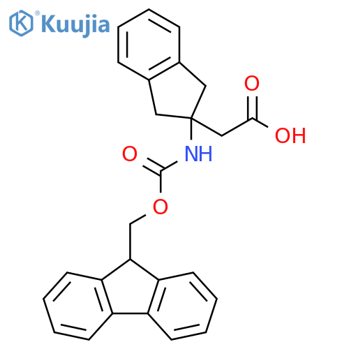 1H-Indene-2-acetic acid, 2-[[(9H-fluoren-9-ylmethoxy)carbonyl]amino]-2,3-dihydro- structure