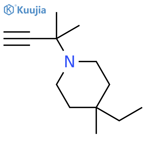Piperidine, 1-(1,1-dimethyl-2-propyn-1-yl)-4-ethyl-4-methyl- structure