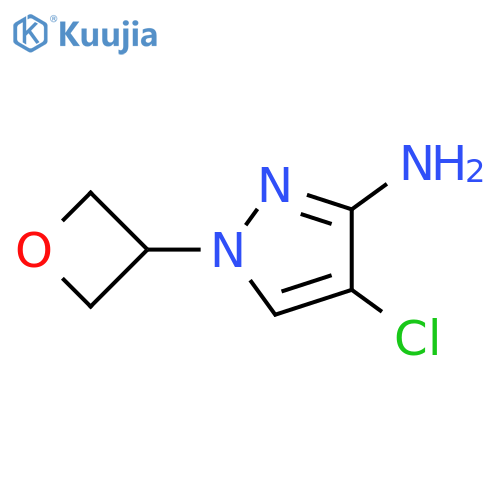 1H-Pyrazol-3-amine, 4-chloro-1-(3-oxetanyl)- structure