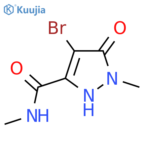 4-bromo-5-hydroxy-N,1-dimethyl-1H-pyrazole-3-carboxamide structure