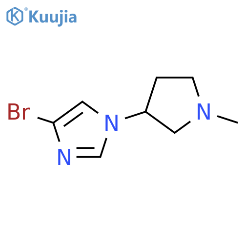 1H-Imidazole, 4-bromo-1-(1-methyl-3-pyrrolidinyl)- structure