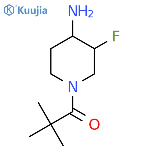 1-Propanone, 1-(4-amino-3-fluoro-1-piperidinyl)-2,2-dimethyl- structure