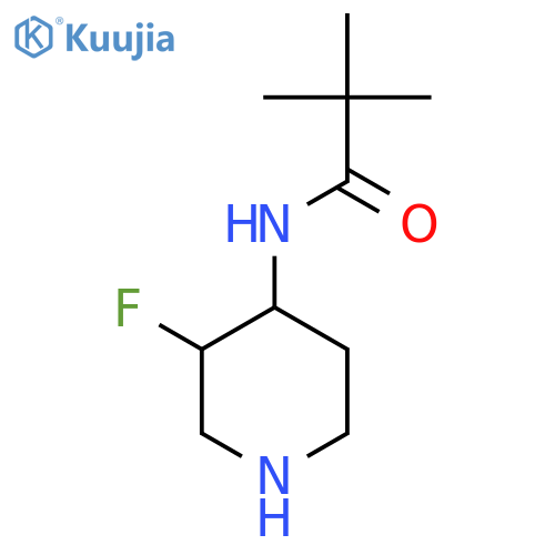 N-(3-fluoropiperidin-4-yl)-2,2-dimethylpropanamide structure