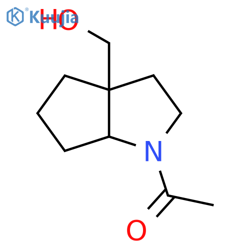 1-[3a-(Hydroxymethyl)-octahydrocyclopenta[b]pyrrol-1-yl]ethan-1-one structure