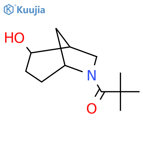 1-{2-hydroxy-6-azabicyclo3.2.1octan-6-yl}-2,2-dimethylpropan-1-one structure