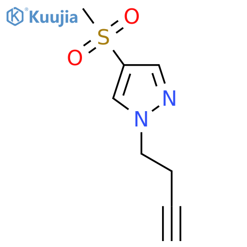 1-(but-3-yn-1-yl)-4-methanesulfonyl-1H-pyrazole structure