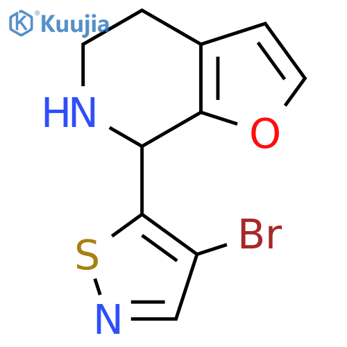 4-bromo-5-{4H,5H,6H,7H-furo2,3-cpyridin-7-yl}-1,2-thiazole structure