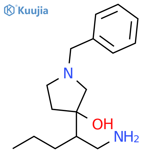 3-(1-aminopentan-2-yl)-1-benzylpyrrolidin-3-ol structure