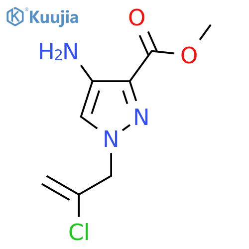 methyl 4-amino-1-(2-chloroprop-2-en-1-yl)-1H-pyrazole-3-carboxylate structure