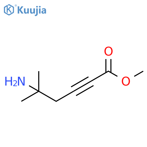 2-Hexynoic acid, 5-amino-5-methyl-, methyl ester structure