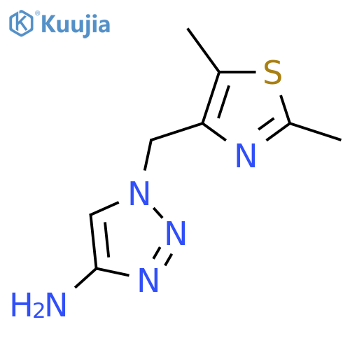 1-(dimethyl-1,3-thiazol-4-yl)methyl-1H-1,2,3-triazol-4-amine structure