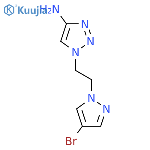 1-2-(4-bromo-1H-pyrazol-1-yl)ethyl-1H-1,2,3-triazol-4-amine structure