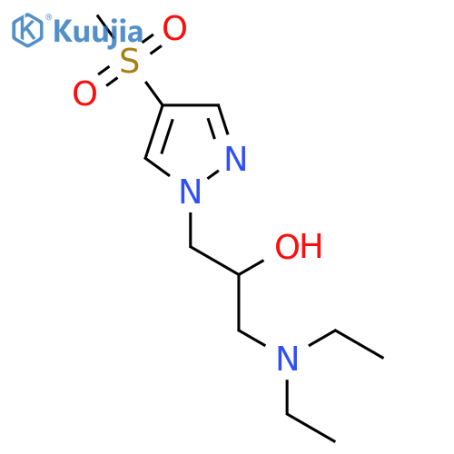 1-(diethylamino)-3-(4-methanesulfonyl-1H-pyrazol-1-yl)propan-2-ol structure