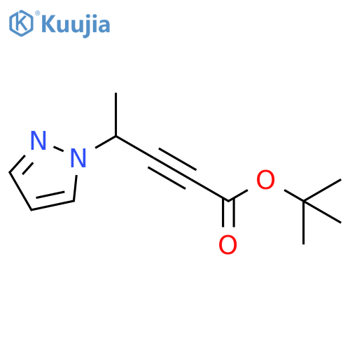 2-Pentynoic acid, 4-(1H-pyrazol-1-yl)-, 1,1-dimethylethyl ester structure