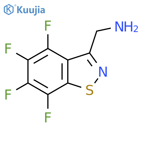 (tetrafluoro-1,2-benzothiazol-3-yl)methanamine structure