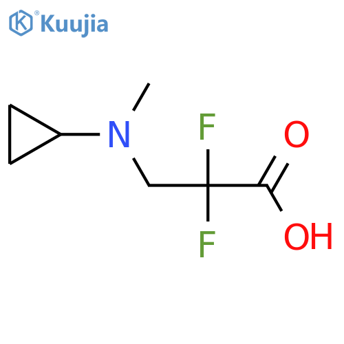 Propanoic acid, 3-(cyclopropylmethylamino)-2,2-difluoro- structure