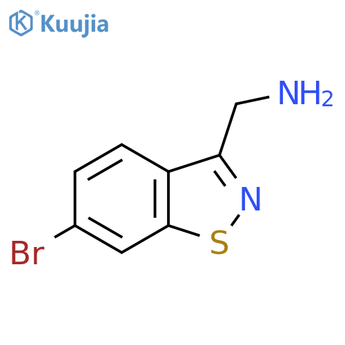 (6-bromo-1,2-benzothiazol-3-yl)methanamine structure