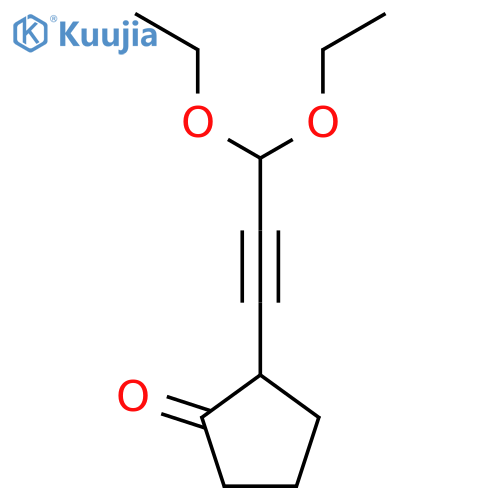 2-(3,3-diethoxyprop-1-yn-1-yl)cyclopentan-1-one structure