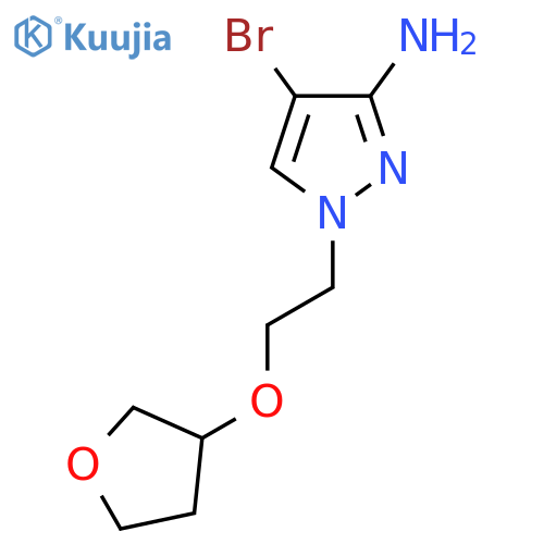 4-bromo-1-2-(oxolan-3-yloxy)ethyl-1H-pyrazol-3-amine structure