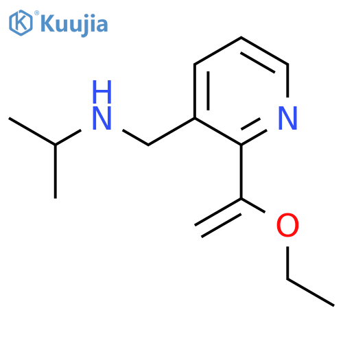 {[2-(1-Ethoxyethenyl)pyridin-3-yl]methyl}(propan-2-yl)amine structure