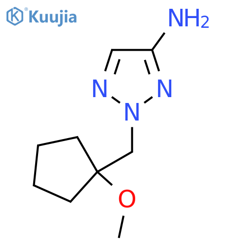 2-(1-methoxycyclopentyl)methyl-2H-1,2,3-triazol-4-amine structure