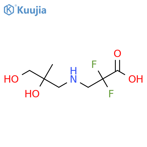 3-[(2,3-Dihydroxy-2-methylpropyl)amino]-2,2-difluoropropanoic acid structure