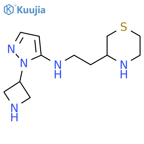 1-(azetidin-3-yl)-N-2-(thiomorpholin-3-yl)ethyl-1H-pyrazol-5-amine structure