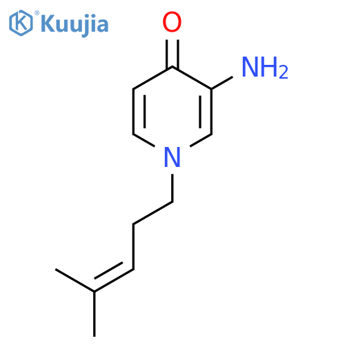 3-amino-1-(4-methylpent-3-en-1-yl)-1,4-dihydropyridin-4-one structure
