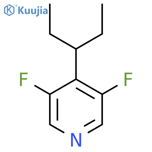 Pyridine, 4-(1-ethylpropyl)-3,5-difluoro- structure