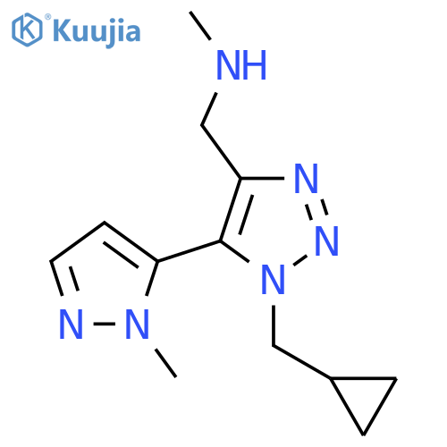 {1-(cyclopropylmethyl)-5-(1-methyl-1H-pyrazol-5-yl)-1H-1,2,3-triazol-4-ylmethyl}(methyl)amine structure