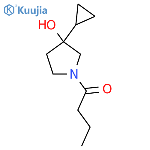1-(3-Cyclopropyl-3-hydroxypyrrolidin-1-yl)butan-1-one structure