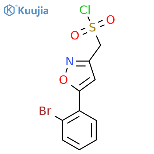 5-(2-bromophenyl)-1,2-oxazol-3-ylmethanesulfonyl chloride structure