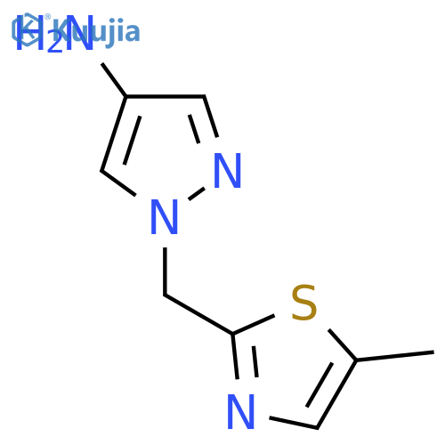 1-(5-methyl-1,3-thiazol-2-yl)methyl-1H-pyrazol-4-amine structure