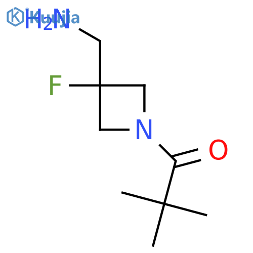 1-3-(aminomethyl)-3-fluoroazetidin-1-yl-2,2-dimethylpropan-1-one structure
