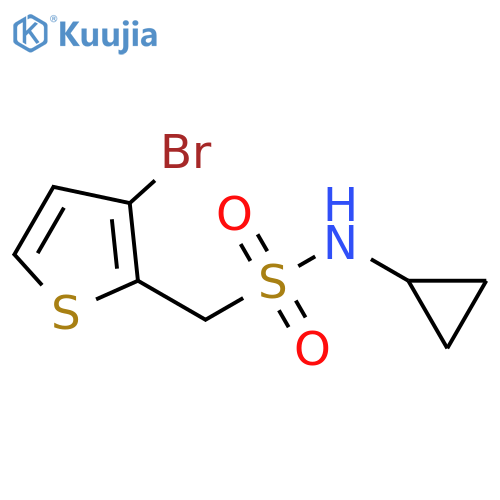 2-Thiophenemethanesulfonamide, 3-bromo-N-cyclopropyl- structure