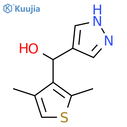 (2,4-dimethylthiophen-3-yl)(1H-pyrazol-4-yl)methanol structure