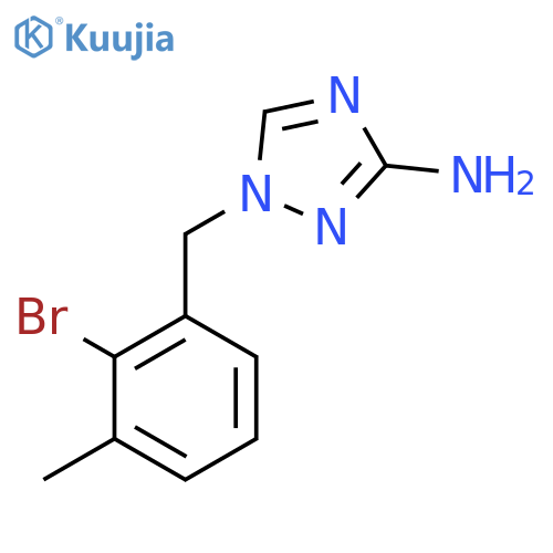 1-(2-bromo-3-methylphenyl)methyl-1H-1,2,4-triazol-3-amine structure