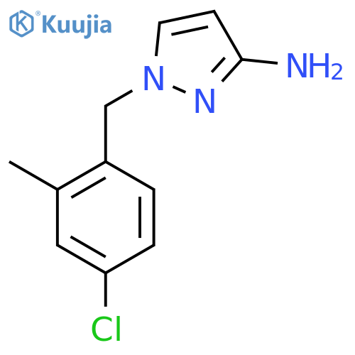 1-(4-chloro-2-methylphenyl)methyl-1H-pyrazol-3-amine structure
