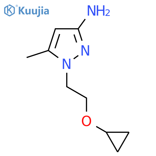 1-(2-cyclopropoxyethyl)-5-methyl-1H-pyrazol-3-amine structure