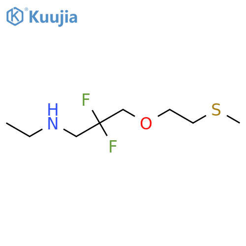 N-ethyl-2,2-difluoro-3-(2-methylsulfanylethoxy)propan-1-amine structure