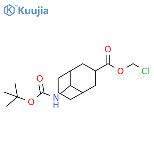 Bicyclo[3.3.1]nonane-3-carboxylic acid, 9-[[(1,1-dimethylethoxy)carbonyl]amino]-, chloromethyl ester structure