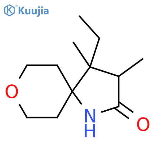 4-Ethyl-3,4-dimethyl-8-oxa-1-azaspiro[4.5]decan-2-one structure