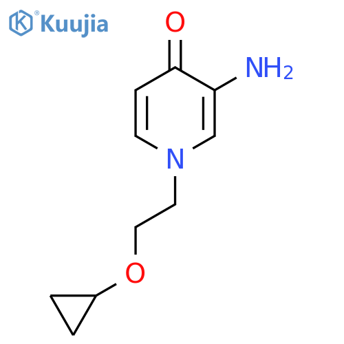3-amino-1-(2-cyclopropoxyethyl)-1,4-dihydropyridin-4-one structure