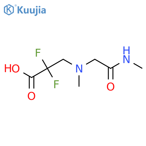 2,2-Difluoro-3-{methyl[(methylcarbamoyl)methyl]amino}propanoic acid structure