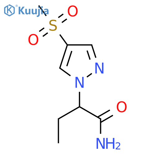 2-(4-methanesulfonyl-1H-pyrazol-1-yl)butanamide structure