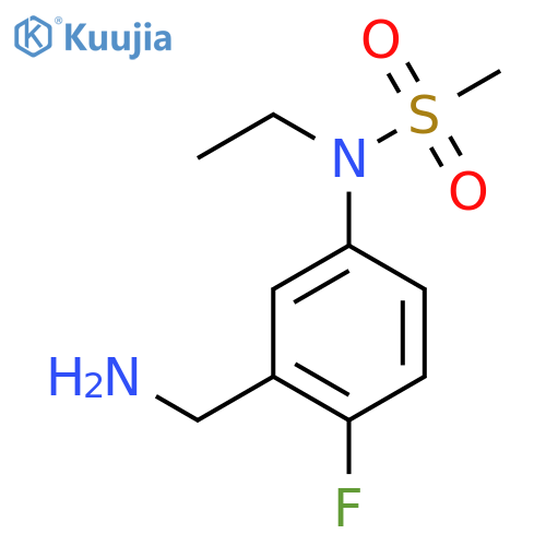 N-3-(aminomethyl)-4-fluorophenyl-N-ethylmethanesulfonamide structure