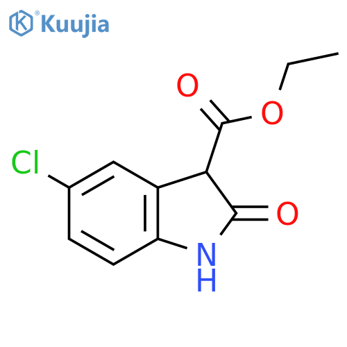 ethyl 5-chloro-2-oxo-2,3-dihydro-1H-indole-3-carboxylate structure