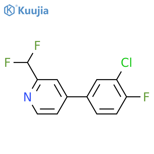 4-(3-Chloro-4-fluorophenyl)-2-(difluoromethyl)pyridine structure