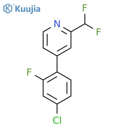 4-(4-Chloro-2-fluorophenyl)-2-(difluoromethyl)pyridine structure